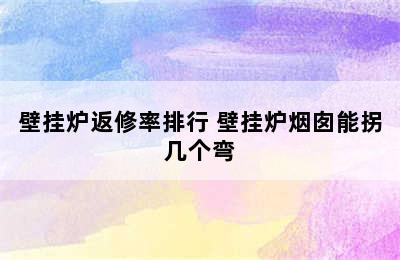 壁挂炉返修率排行 壁挂炉烟囱能拐几个弯